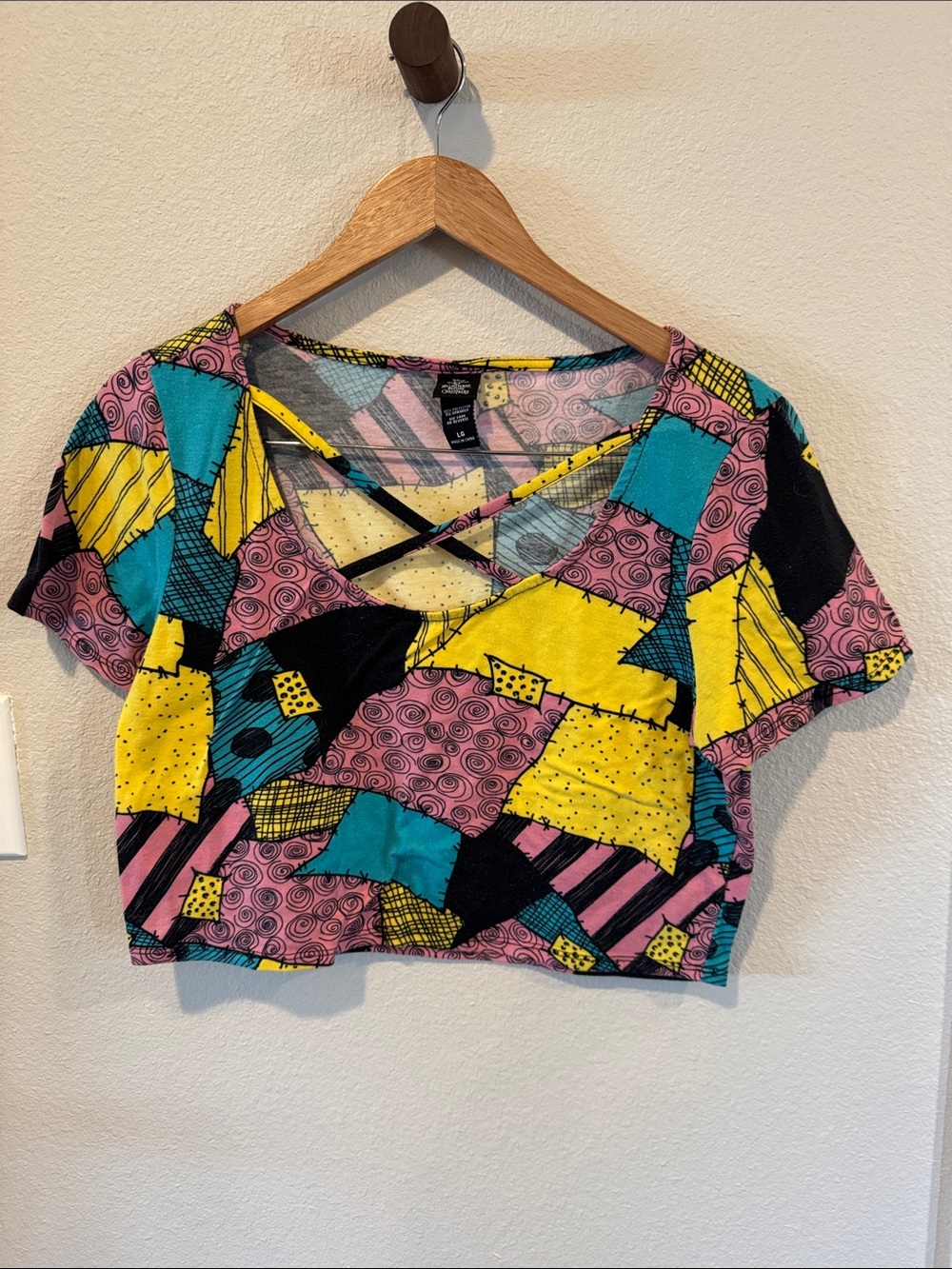 Disney Sally Nightmare Before Christmas Crisscross Crop Top